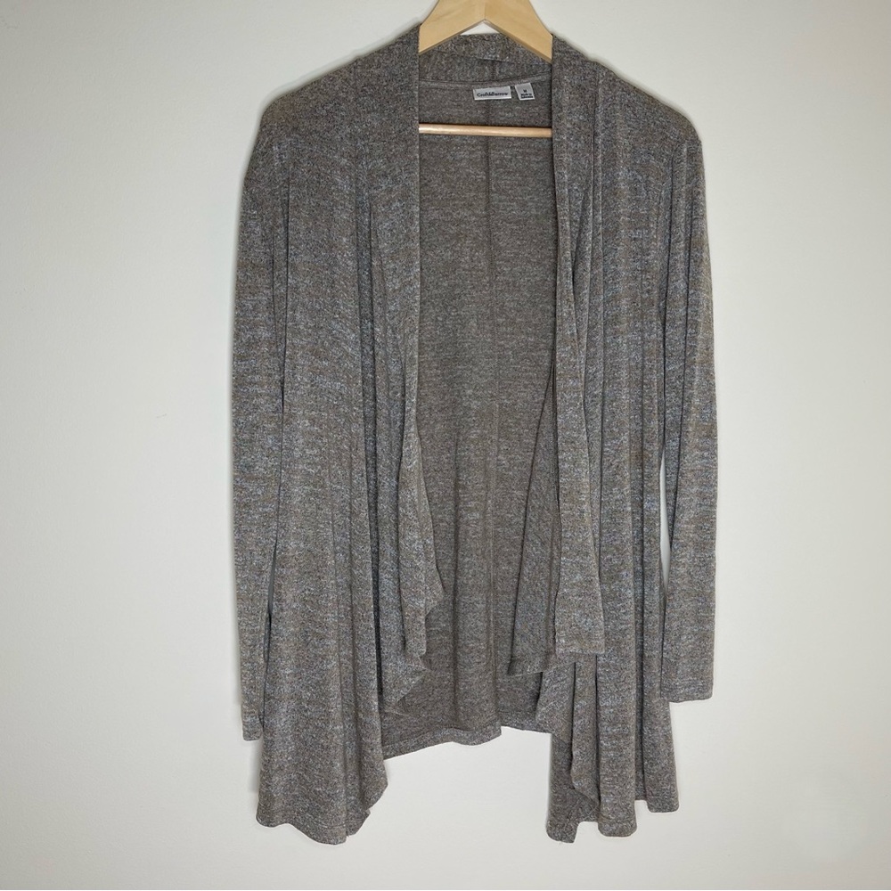 Croft & Barrow | Light Taupe Waterfall Front Cardigan | Medium